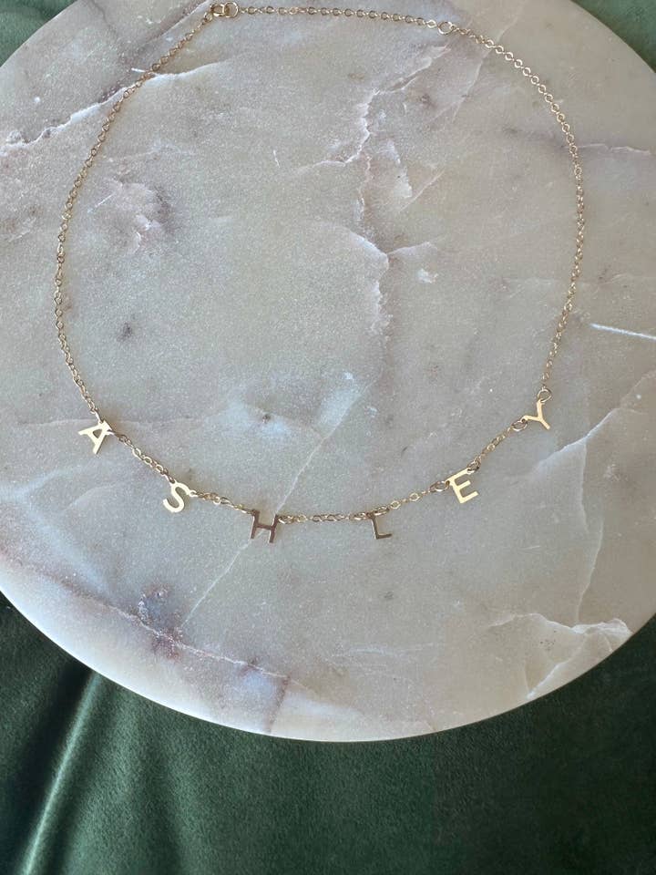 Letter Stationary Necklace for wholesale by Made by Adelaide