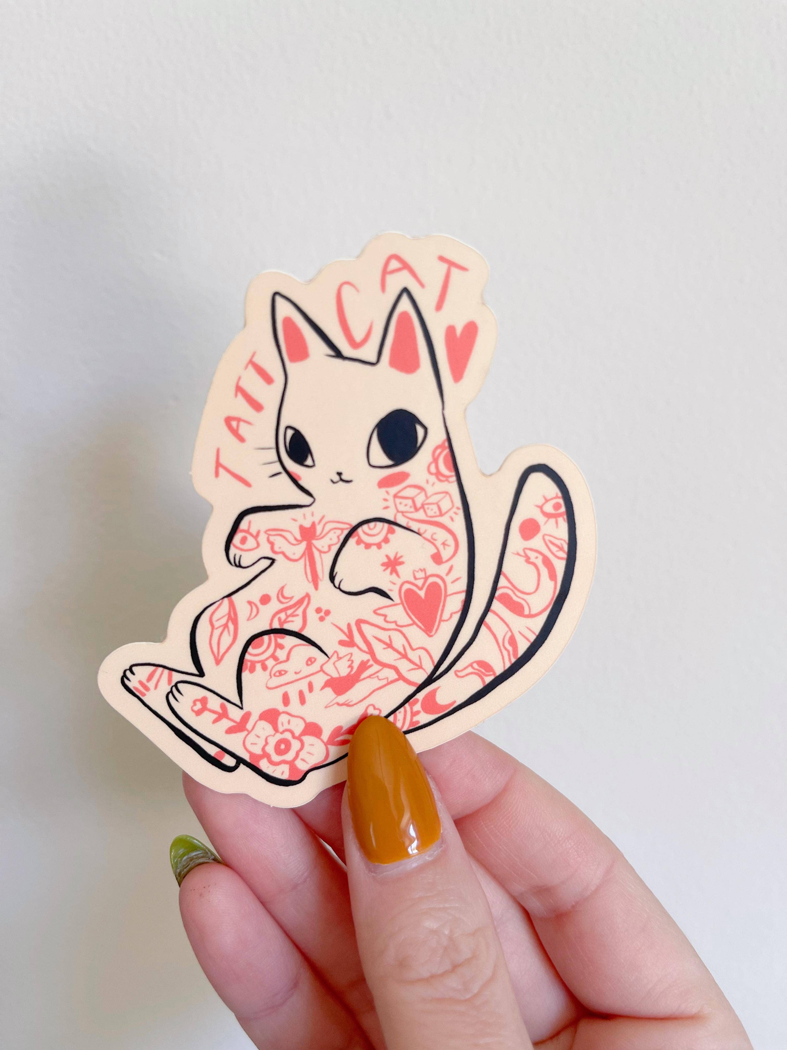 Bunny Dee - Wholesale Sticker - tatt cat matte vinyl sticker0