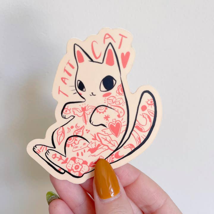 Bunny Dee - Wholesale Sticker - tatt cat matte vinyl sticker