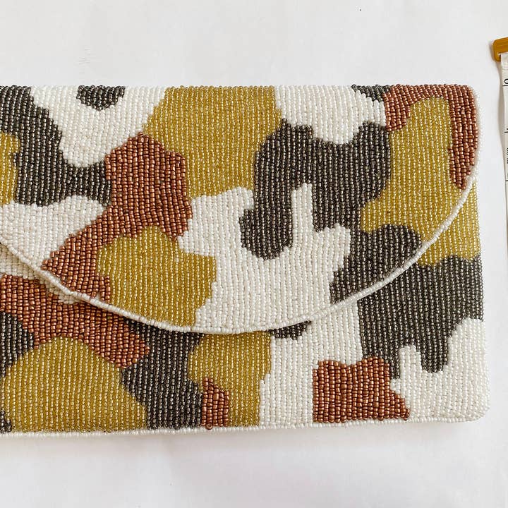 Ole - Wholesale Clutch Bag - Women's - Camo Beaded Women's Clutch Bag
