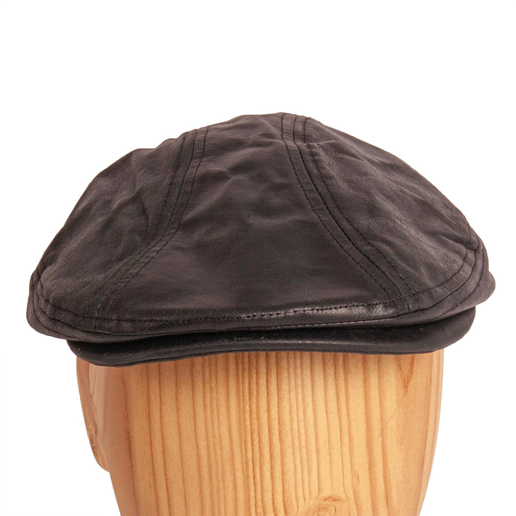American Hat Makers - Vente Casquette gavroche – unisexe - Casquette Plate en Cuir - Style Bookie4