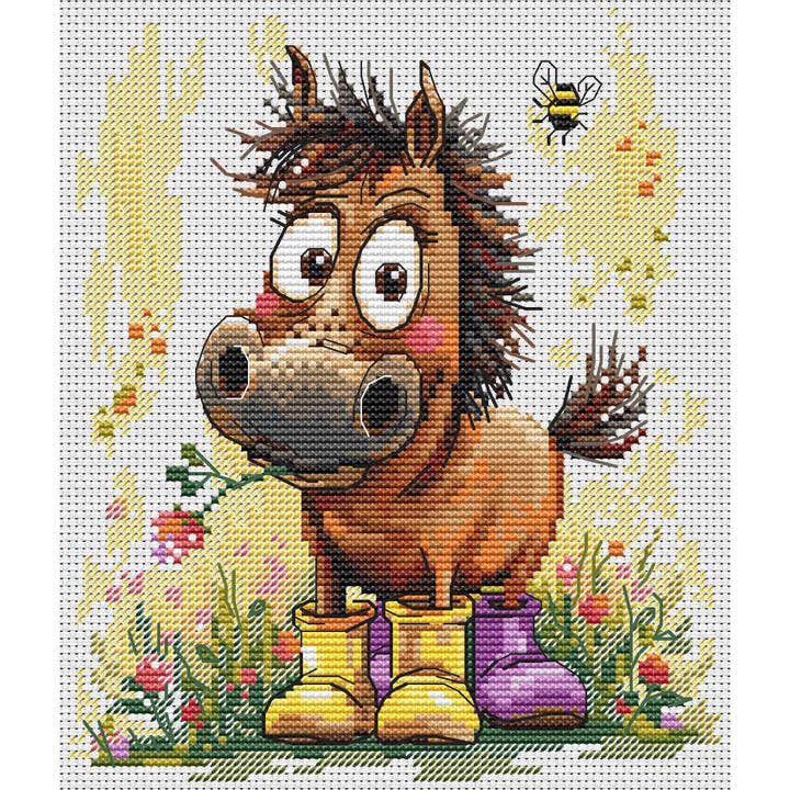 Cross Stitch Kit Counted Horse In The boots BC8136 for wholesale by RTO&Collection D'Art (RTO Baltic OU)