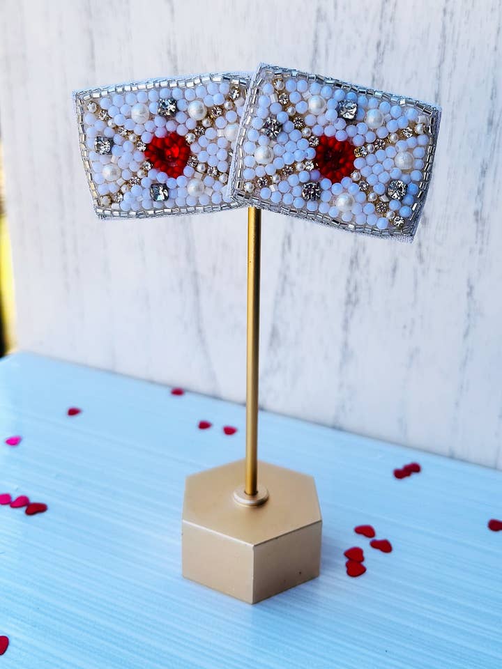 Envelope Carta de Amor Declaração Frisada Brinco Dia dos Namorados por atacado de The Pearled Panther