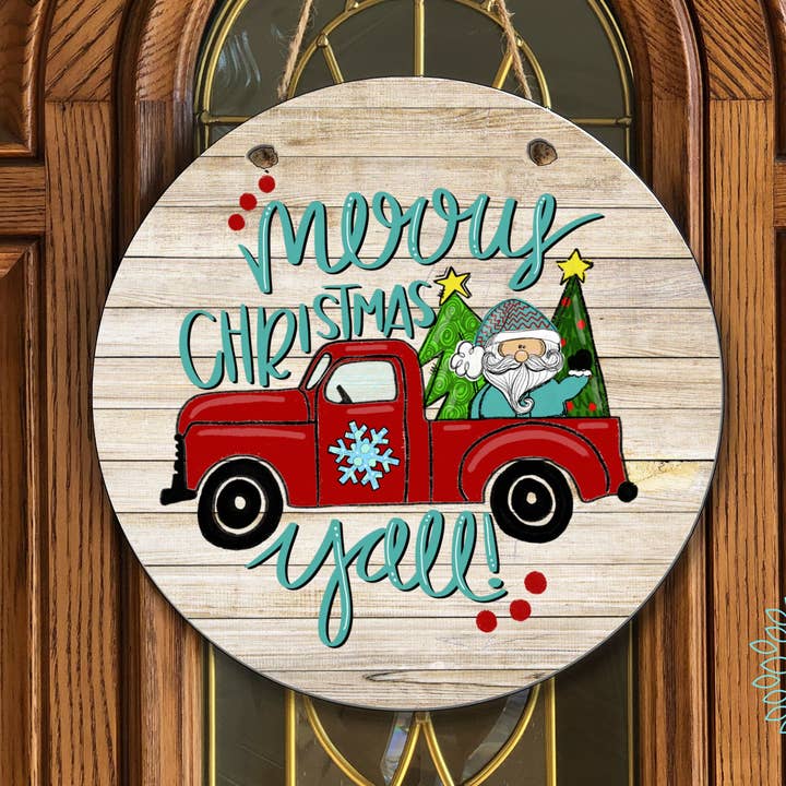 Seasonal Wooden Circle Door Hangers for wholesale by Joetta Marie