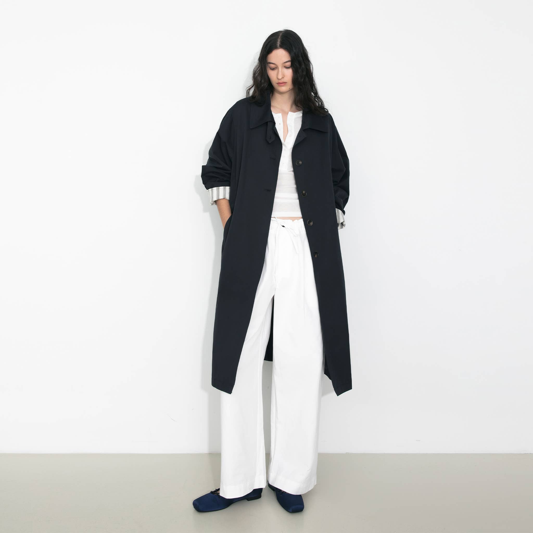 CUBIC - Wholesale Trenchcoat - Dames - Macintosh trenchcoat met gestreepte voering7