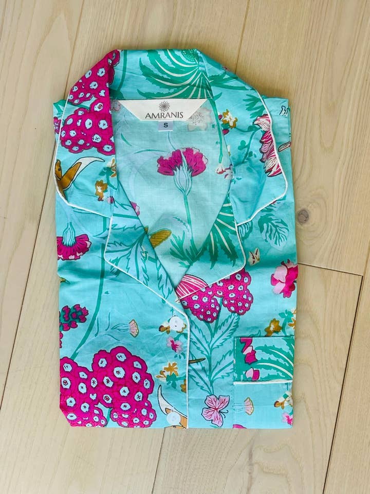 AMRANIS - Wholesale Sleepwear Set - Women's - Long PJ Set In Block Print5