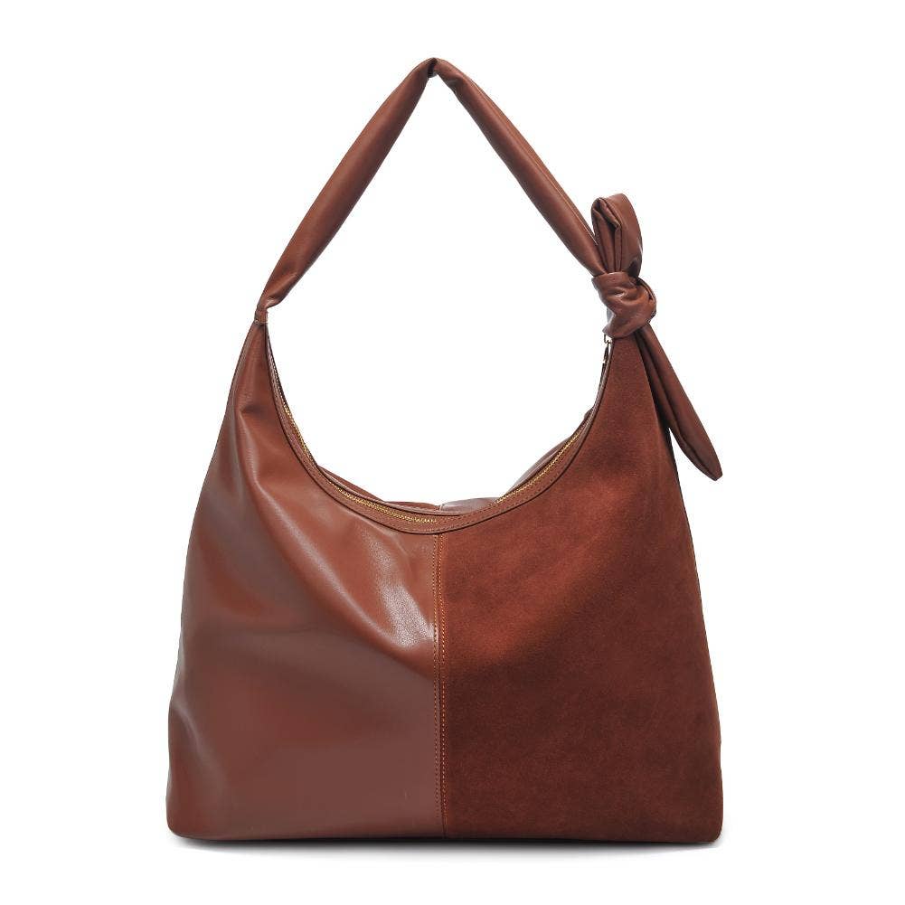 Moda Luxe - Wholesale Shoulder Bag - Women's - Hazel - Genuine Suede Knot Hobo14