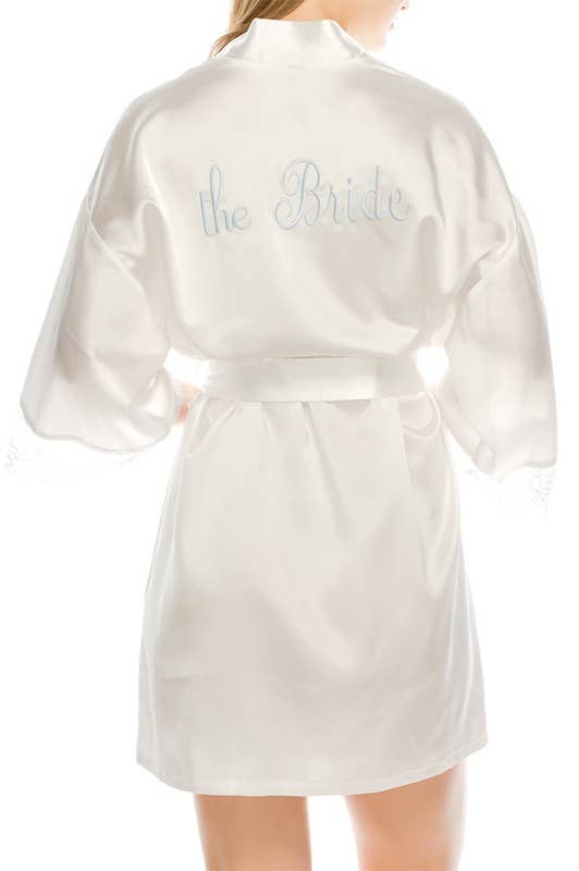 White Youmita the Bride  Satin Robe-YM-20152-LNG for wholesale on Faire1
