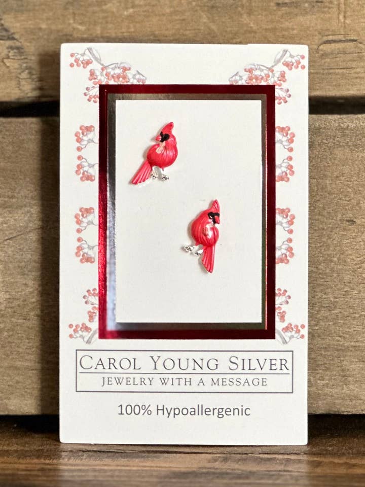 Cardinal Jewelry Stud Earrings Jewelry for wholesale by Carol Young Silver