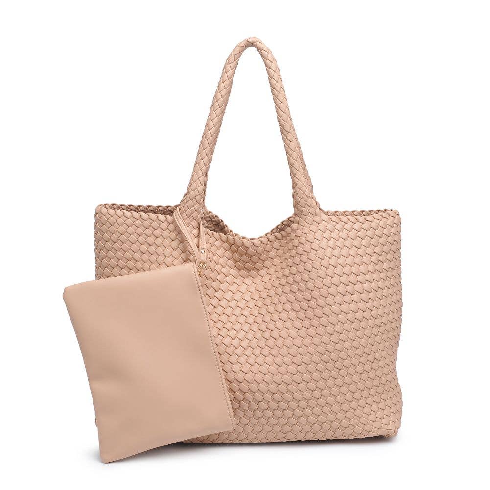 Moda Luxe - Vendita all'ingrosso Borsa tote - Donna - Borsa tote intrecciata in pelle vegana Solana20