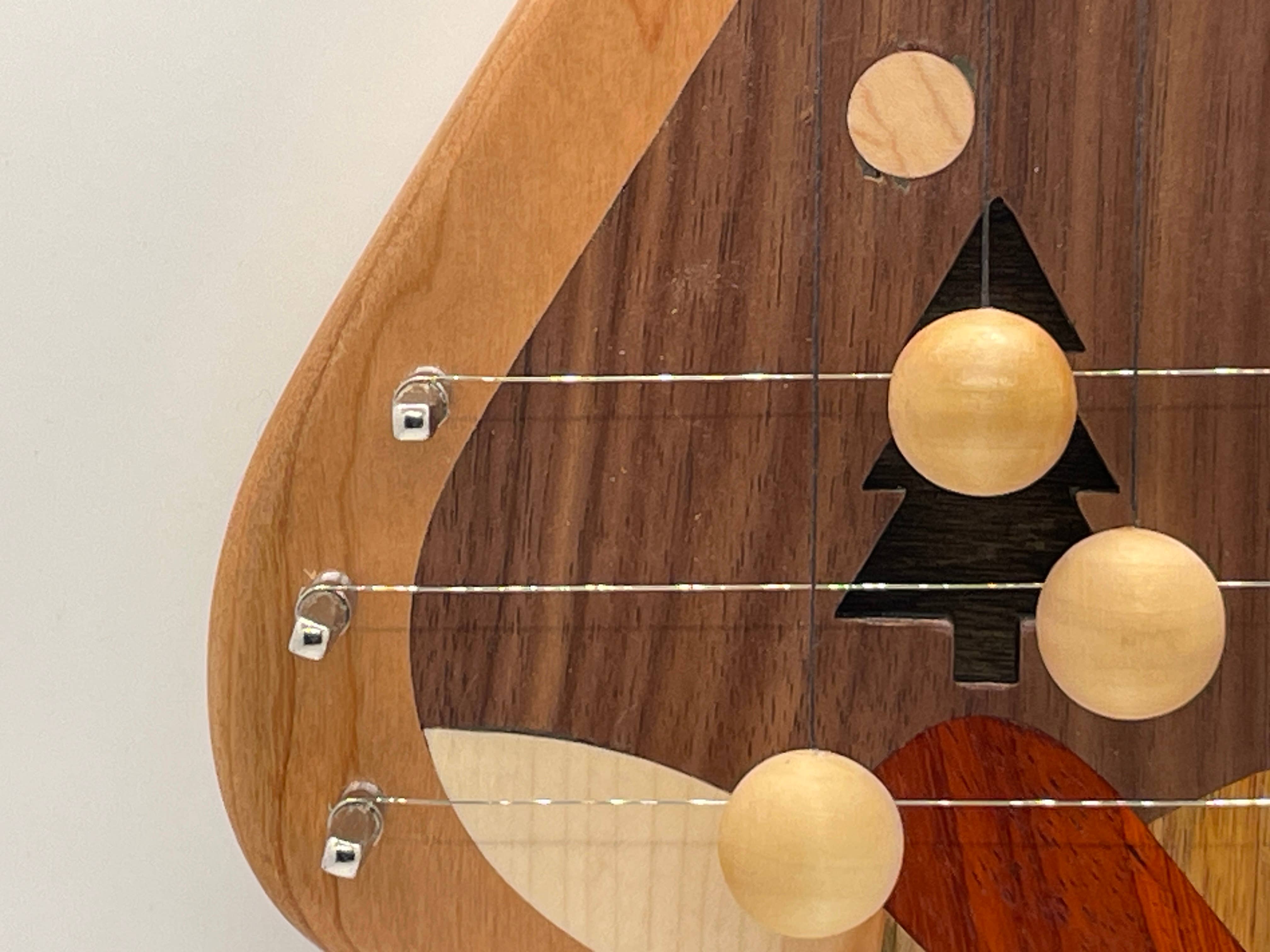 Moon Mountain Woods - Wholesale Sculpture - Door Harp 3WBCDEC Walnut border with decorative Cherry inlay5