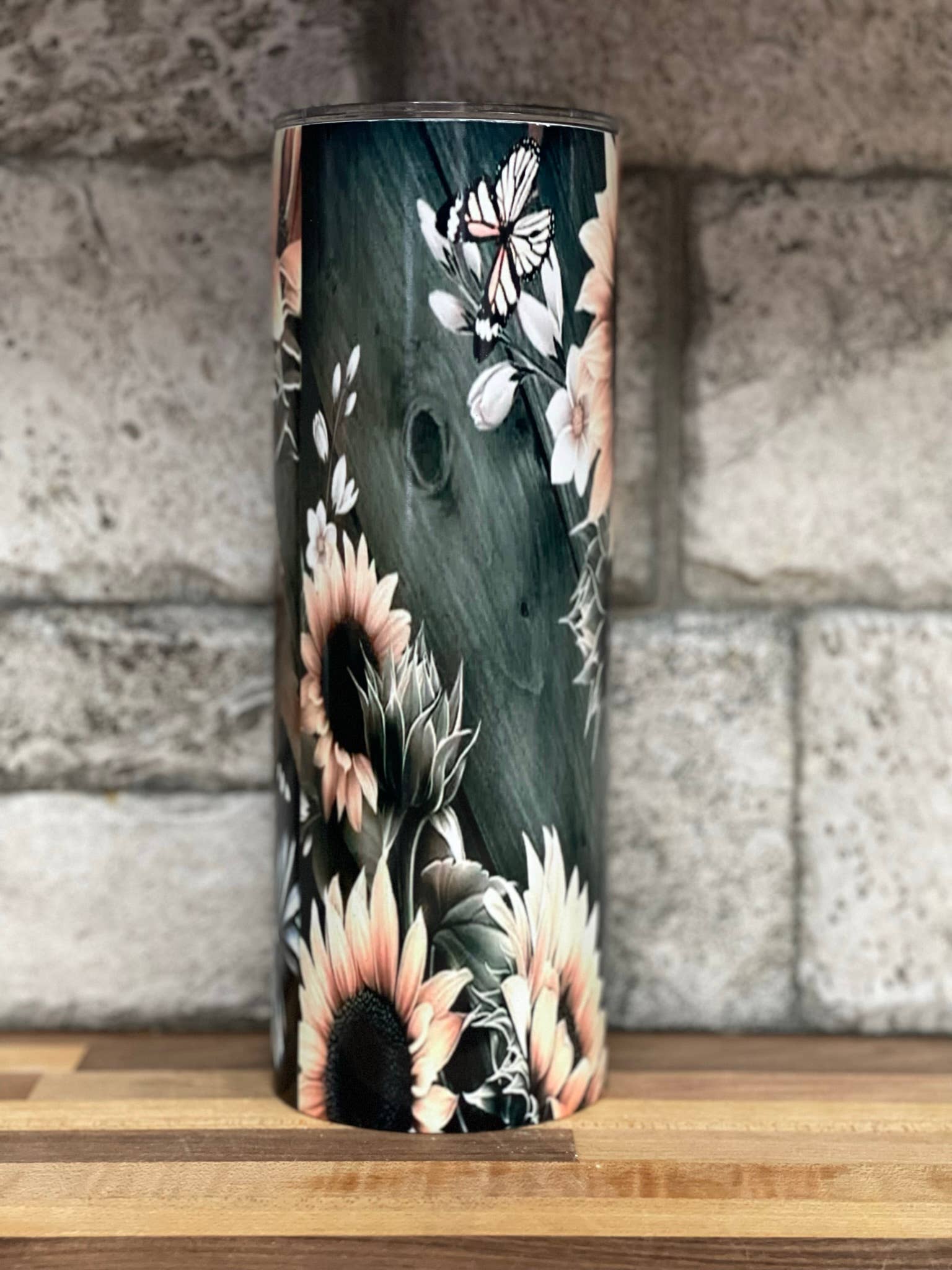 FloBama Girls Wholesale - Vente Gourde/bouteille isotherme - Gobelet en forme de tournesol en noir et blanc3