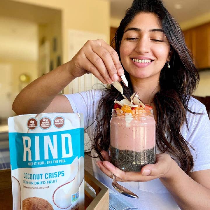 RIND Small Batch LLC - Wholesale Dried/Dehydrated Fruit - Coconut Crisps, Skin-on Dried Fruit - 3.5oz5