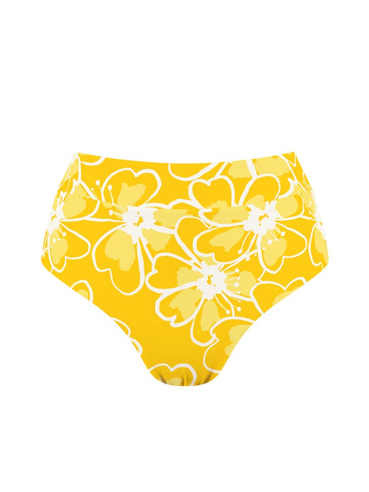 Wendbarer Bikini-Slip mit hoher Taille - Gelb für den Großhandel von Chlamys Varia by MrMiss