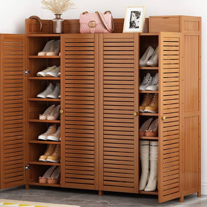 everythingbamboo - Wholesale Shoe Rack - Bamboo Shoe Case Shoe Rack Cabinet Book Case Shelf Storage Multiple Use Classic Luxury