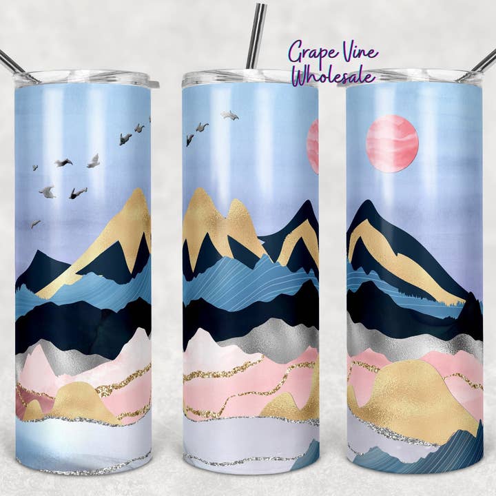 Portami alle Montagne Pastello Tumbler 20oz per la vendita all'ingrosso da parte di GrapeVineWholesale