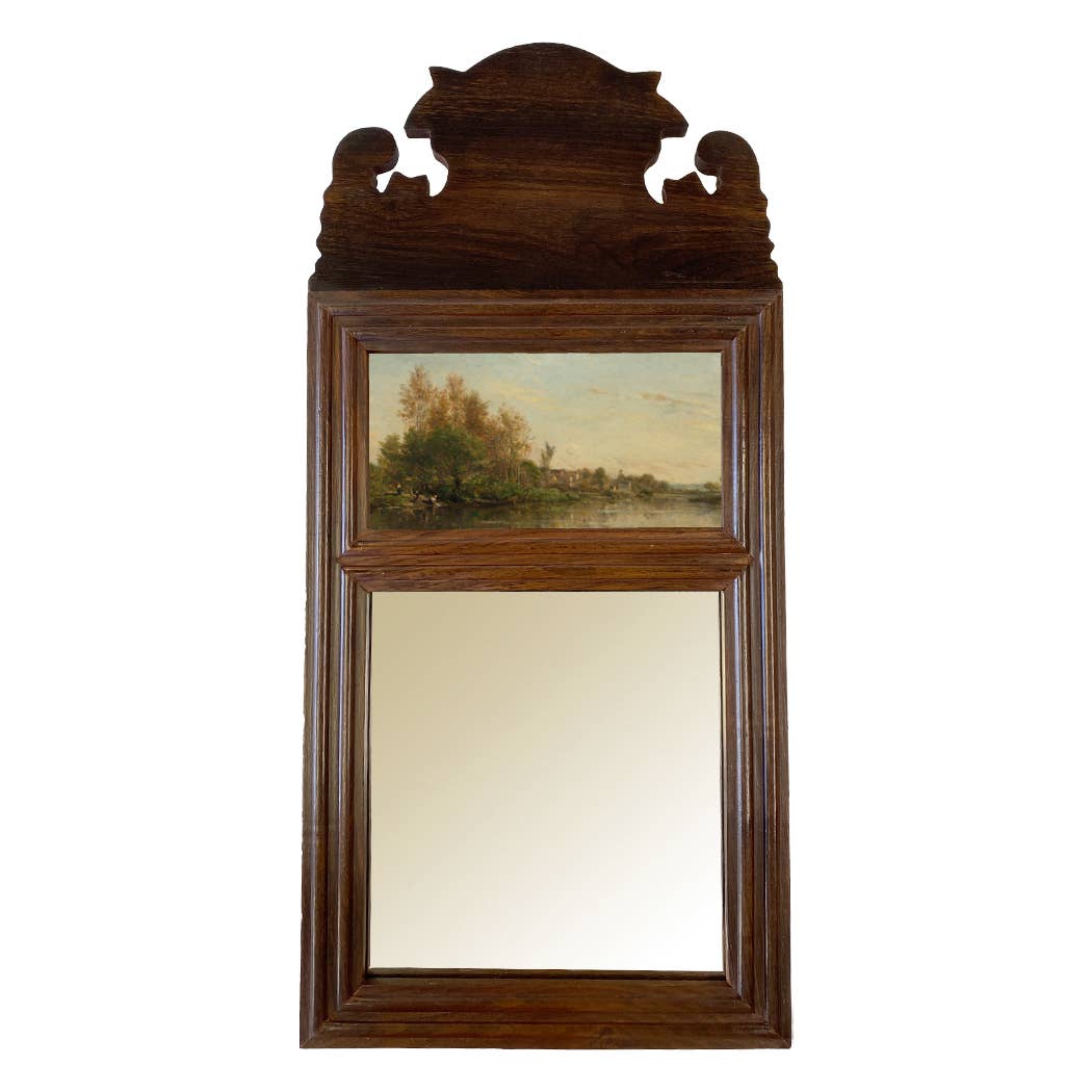 Madison Bay Co. - Historical Home Decor Reproductions - Wholesale Wall Mirror - Wood Framed Mirror with Landscape Print - Vintage, 18-3/4"0