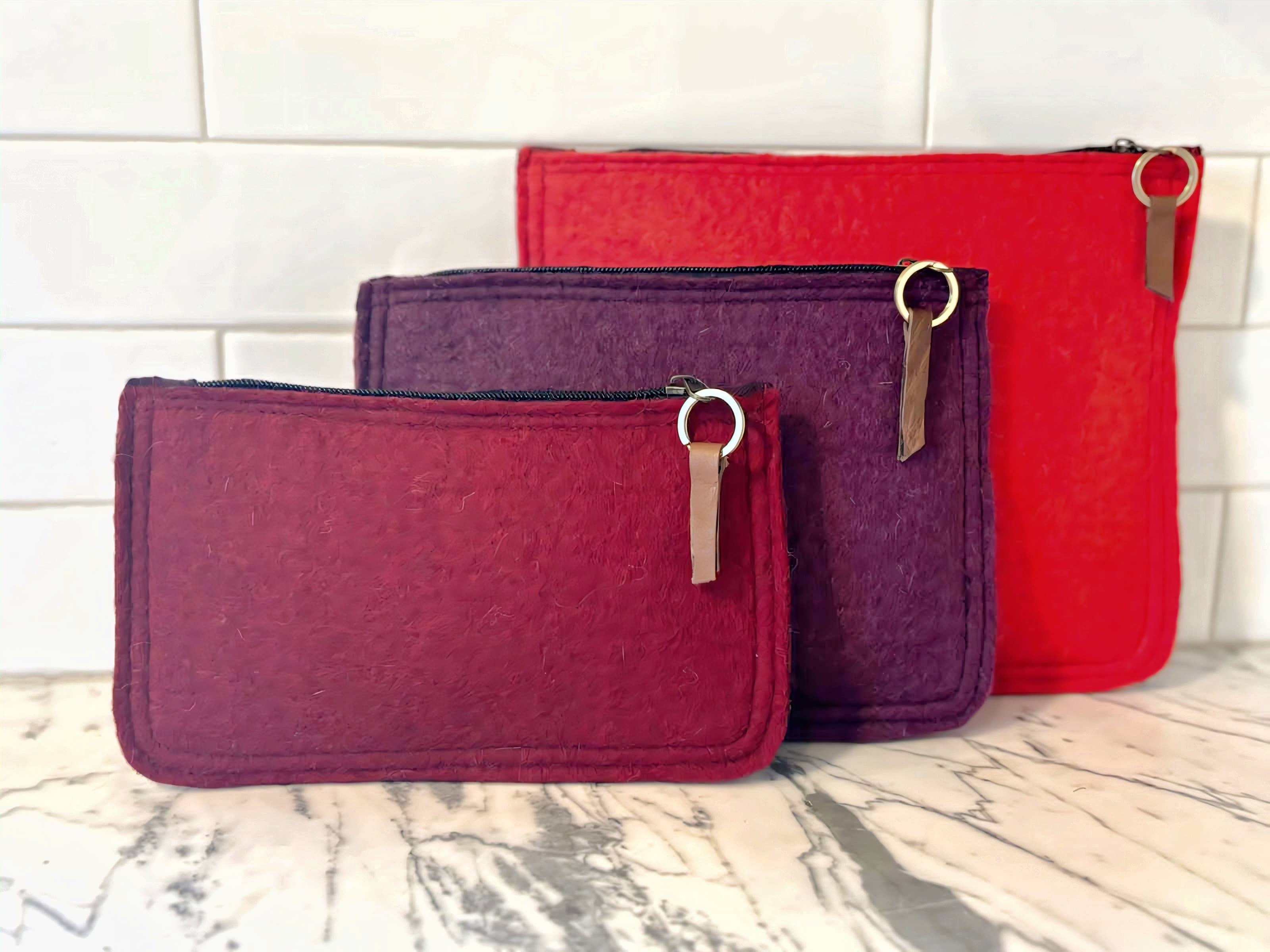 Fibres of Life - Wool & Felt - Wholesale Pouch - Women's - Modern 2-Tone Pouch Mixed Size Bundle2