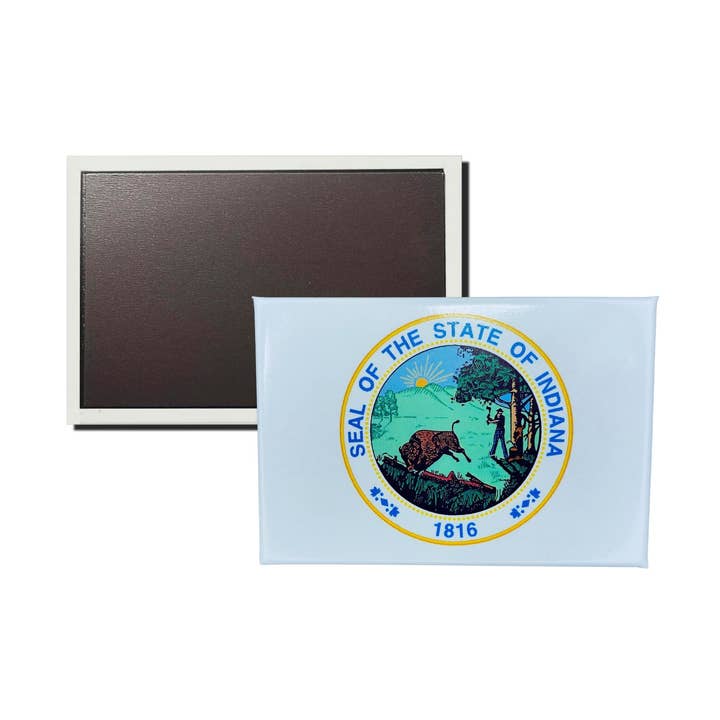 Horisontell Magnet - Delstatssigill Indiana - USA för wholesale av Worldwide Souvenirs
