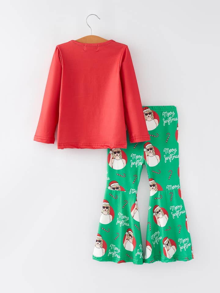 Rylee Faith Designs - Wholesale Top & Pant Set - Kids - TS Christmas Print Top + Pants Girls Outfits Set