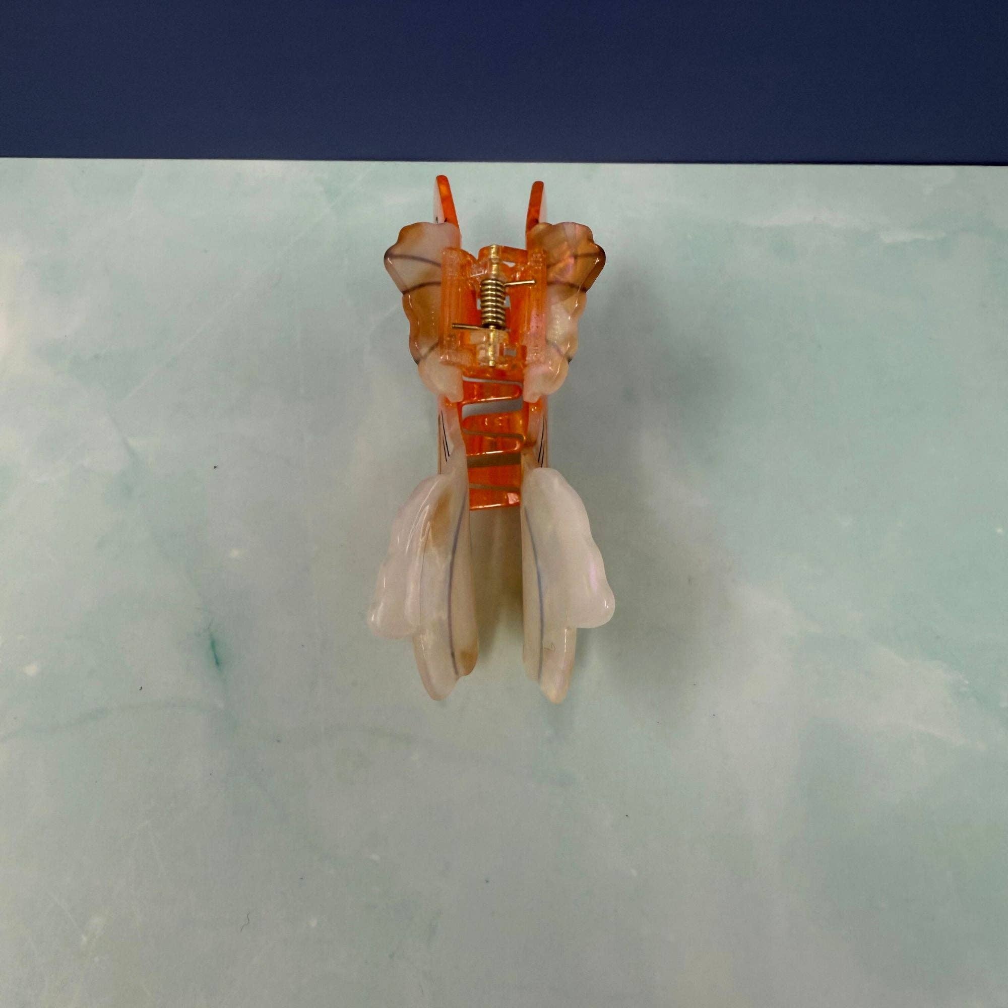 Rainbow Unicorn Birthday Surprise - Vente Pince à cheveux – femme - Grande pince à cheveux en forme de poisson rouge en or2