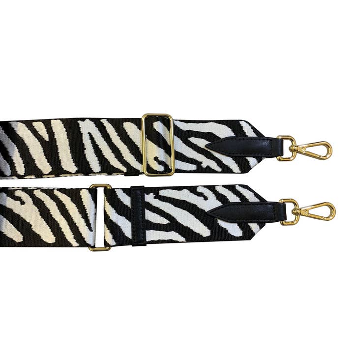 MONTTE DI JINNE – wholesale Bag strap – women's – Bag Strap with Canvas Texture and Leather Ends-Zebra Chic2