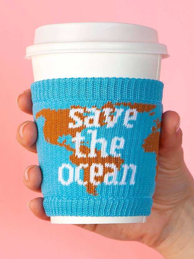 Save the Ocean | Pint Glass, Coffee Cup Sleeve & Can Koozie for wholesale by Freaker USA