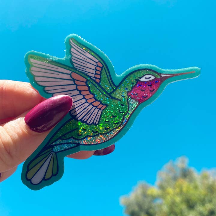 Chelzart - Wholesale Sticker - Hummingbird Sticker Rainbow Glitter | Hummingbird l Decal0