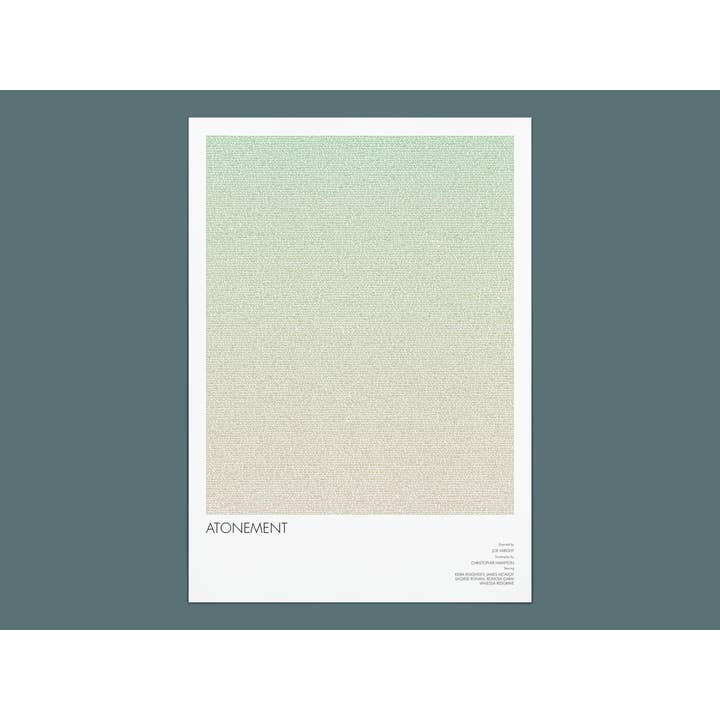 Atonement Art Print with Complete Screenplay, Film Poster for wholesale by Fade Out Prints
