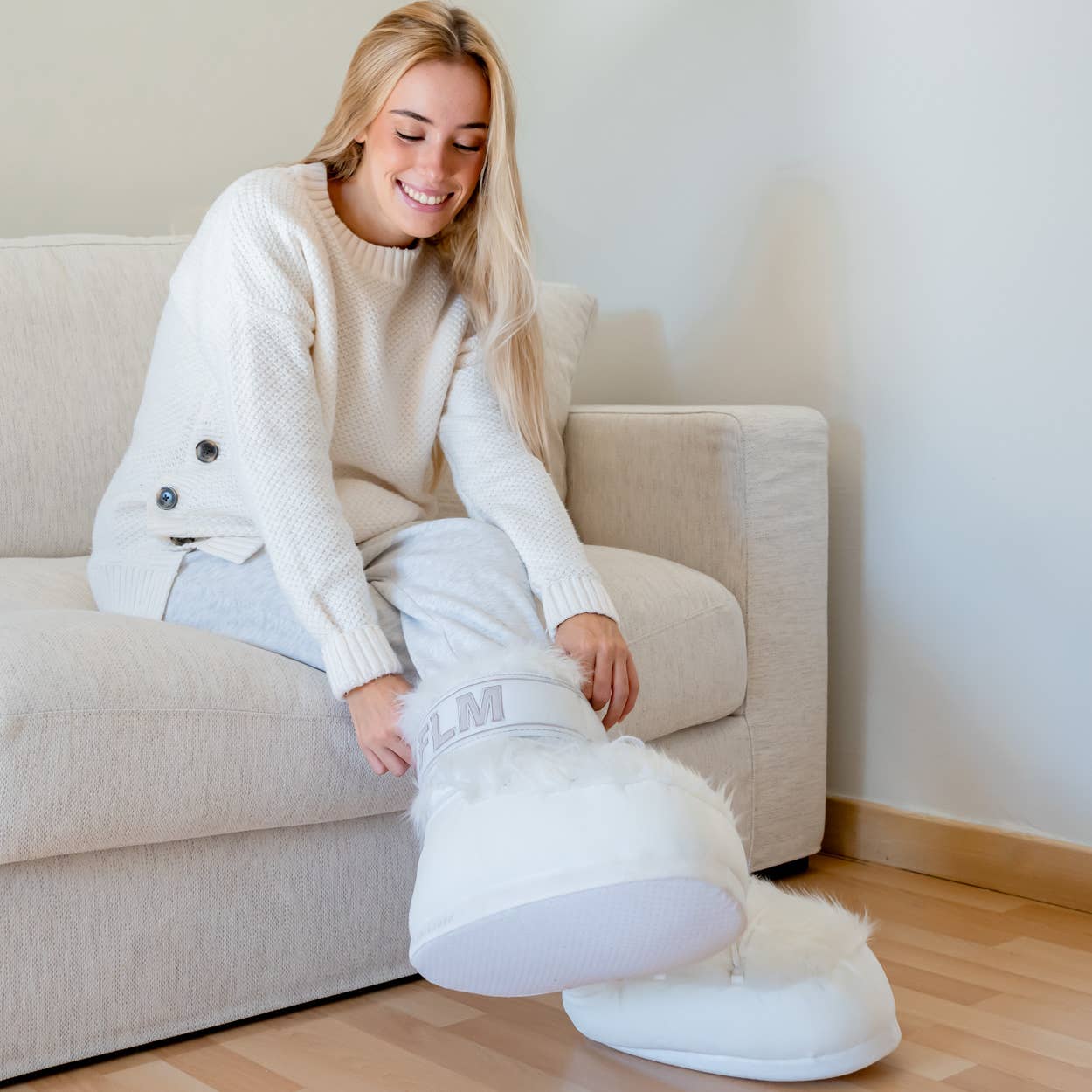 Flamingueo - Vendita all'ingrosso Pantofole - Donna - YETIS scarpe da casa unisex bianche7