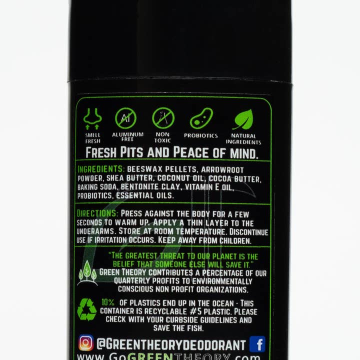 Green Theory Naturals - Venta al por mayor Desodorante - Hombre - Desodorante natural probiótico enmascarador de aroma de pino3