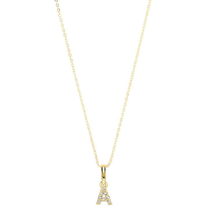 Pave Diamond 14K Gold Mini Initials for wholesale by Elliot Young Fine Jewelry