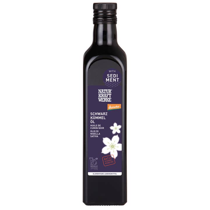 NaturKraftWerke - Wholesale Cooking Oil - Black cumin oil native with sediment 500 ml Demeter1