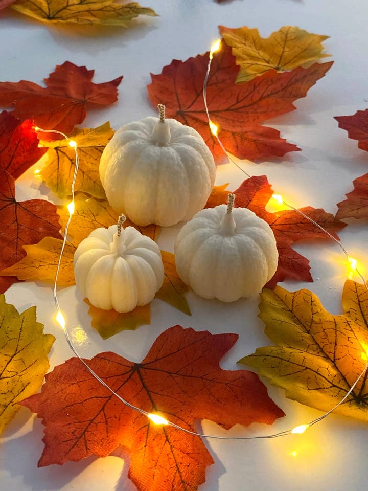 Candela tripla a forma di zucca per la vendita all'ingrosso da parte di Jendels