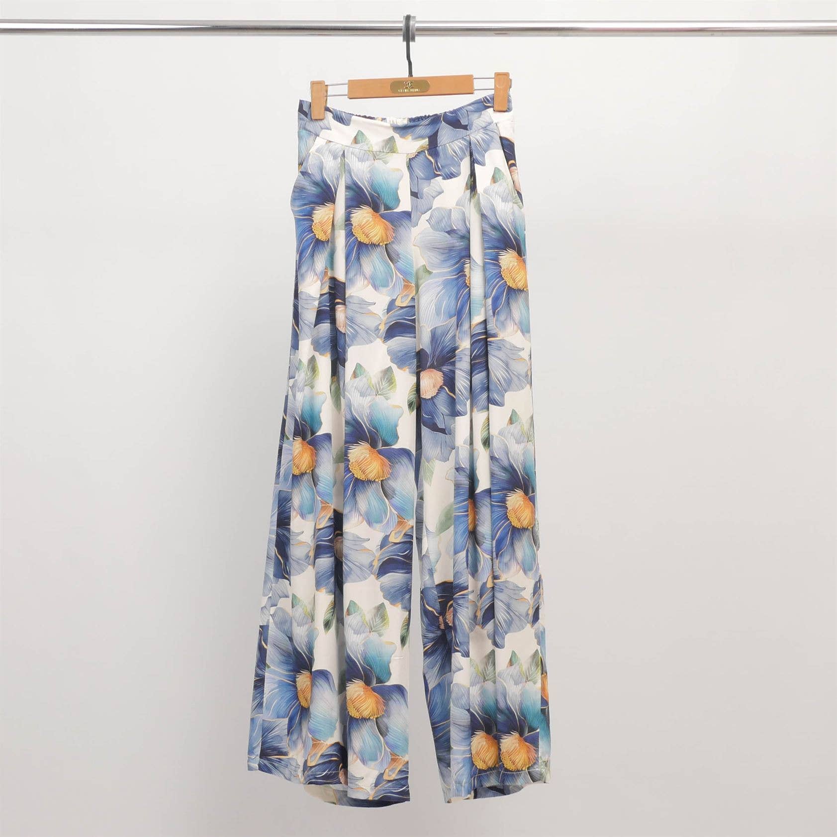 Cecile Wang – Calças - Mulher por atacado – Calças largas estampadas com flores KD8792VP2