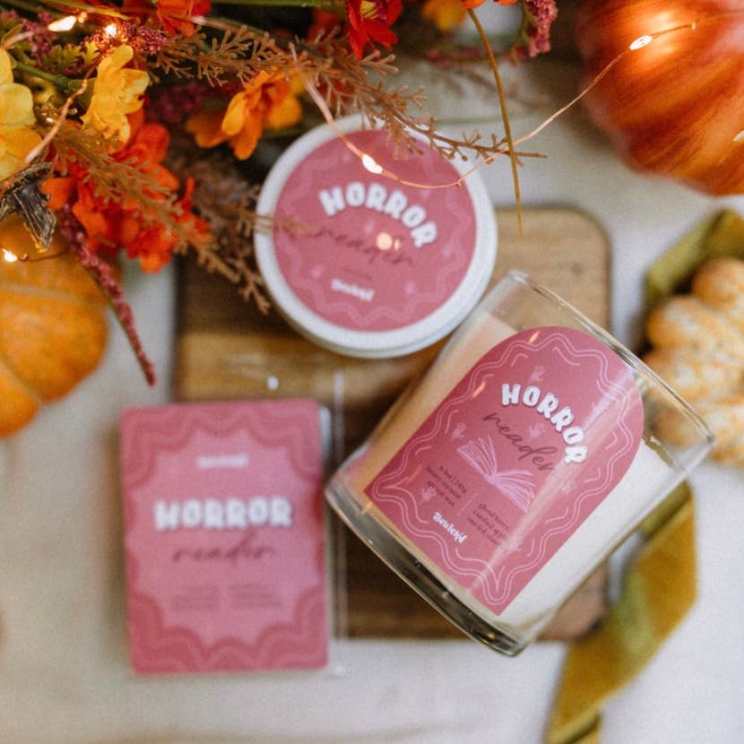 Bewick'd Studio - Wholesale Travel Candles - Horror Reader 4oz Candle - Bookish-Inspired Luxury Scented2