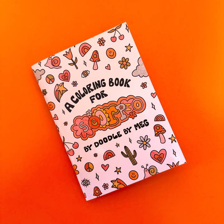 Doodle By Meg - Wholesale Coloring & Activity Book - Adult - Scorpio Zodiac Coloring Book