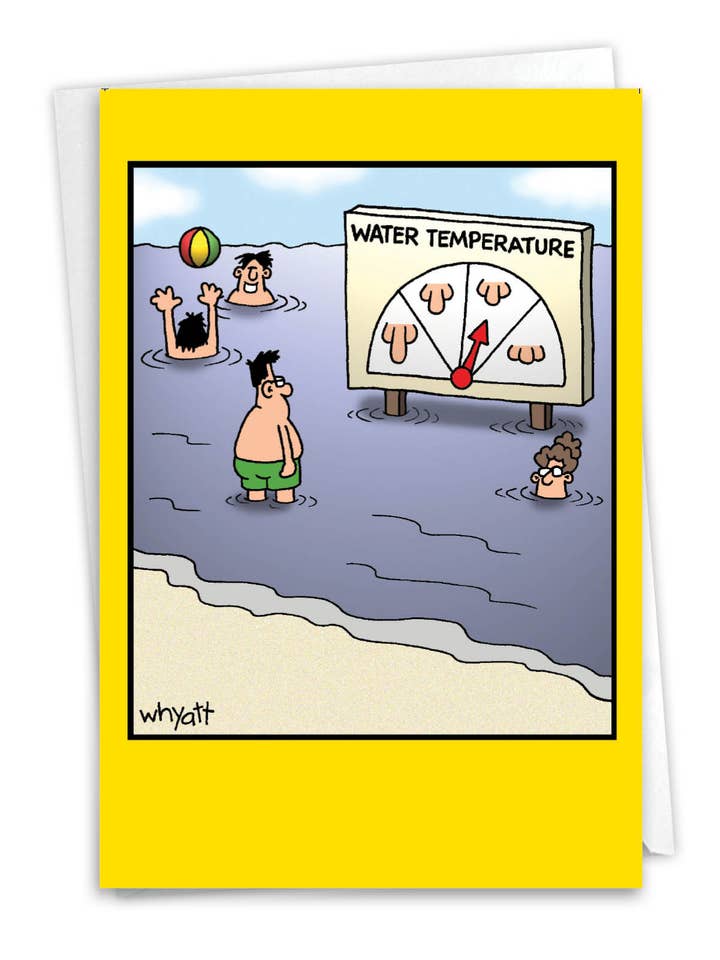 Birthday Card - Water Temp for wholesale by NobleWorks