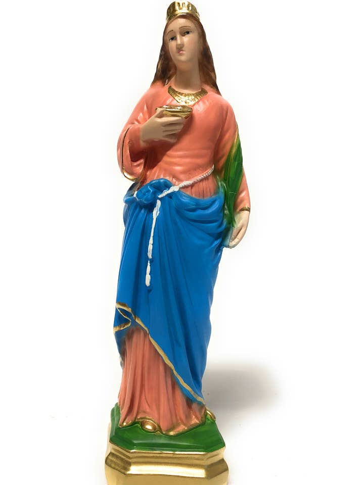 Saint Lucia statue 30 cm in plaster for wholesale by Costa Articoli Religiosi