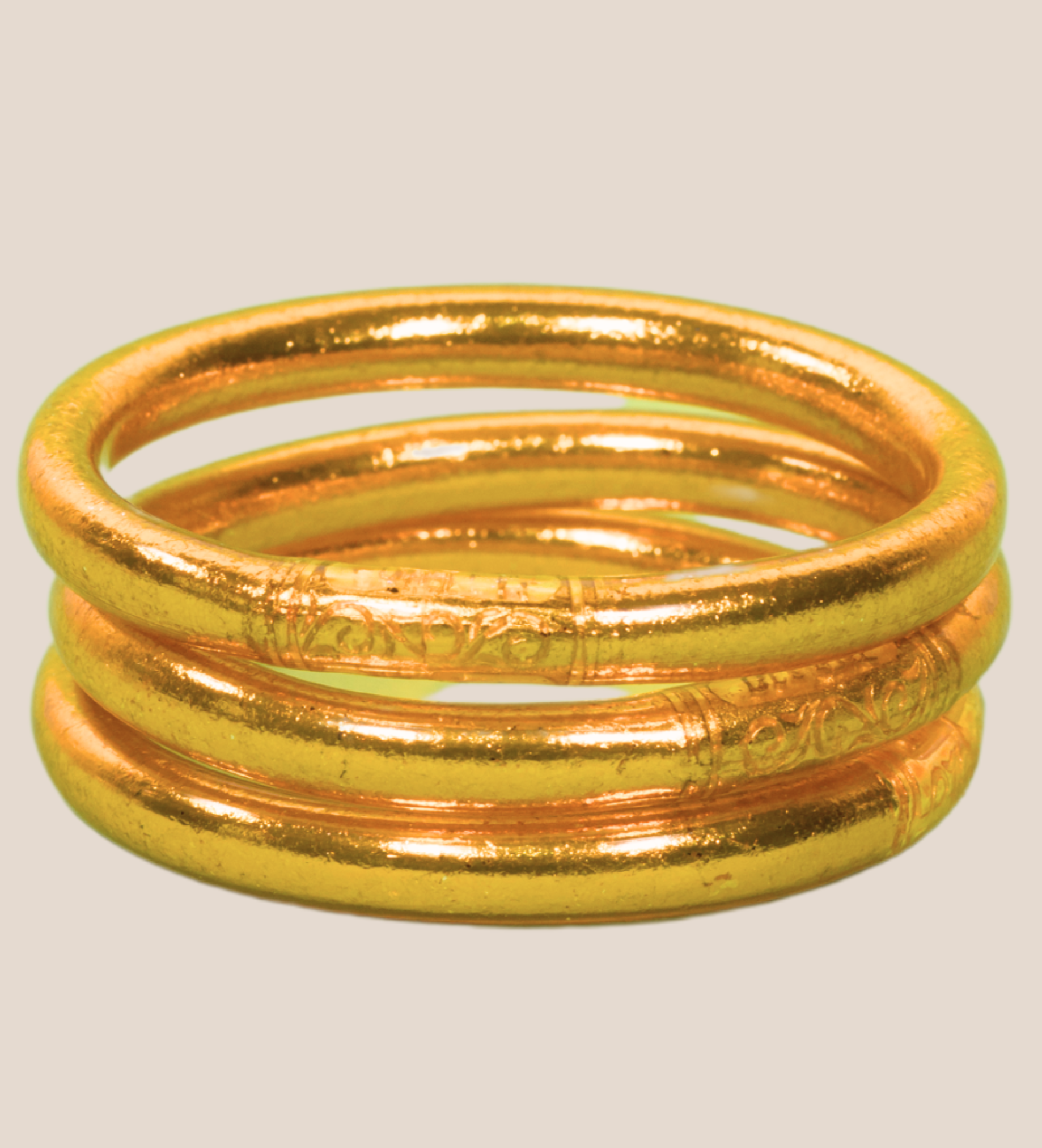 JolieJulie-MaLune-VentiLLo - Wholesale Bangle Bracelet - 1 genuine 8 mm Buddhist bangle - gold size M2