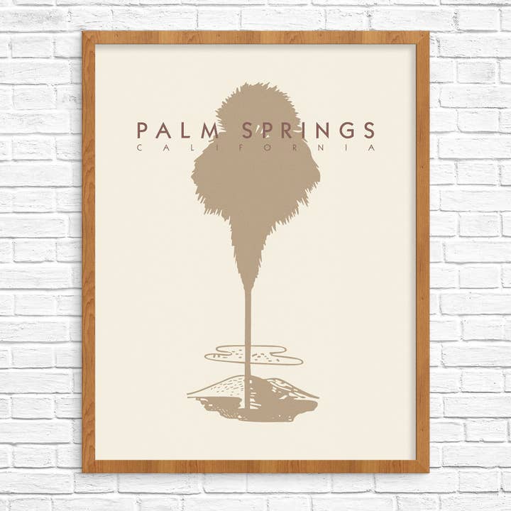 Imprimé de palmiers californiens de Palm Springs, 8 po x 10 pour la vente par Fridgedoor