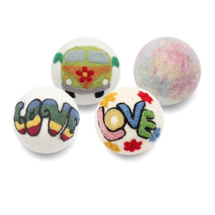 Ethical Global - Wholesale Dryer Balls - Hippie Collection: Eco Wool Dryer Balls Fair Trade