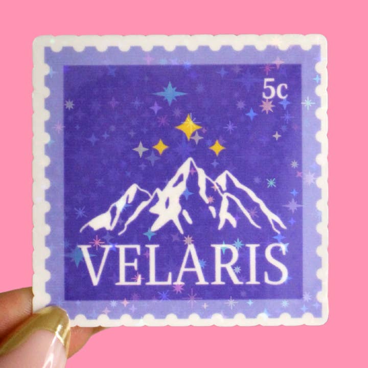 Velaris Stamp Holographic Sticker for wholesale by Hailey Liz Designs