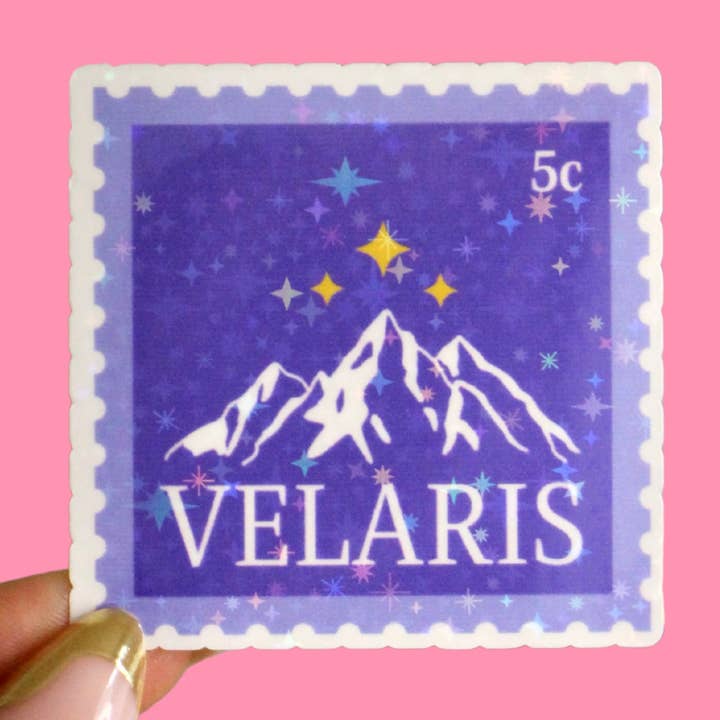 Velaris Stamp Holographic Sticker for wholesale by Hailey Liz Designs