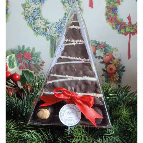 Nougats Dark Chocolate Nougat With Pistachios - Tree for wholesale by I Peccatucci di Mamma Andrea