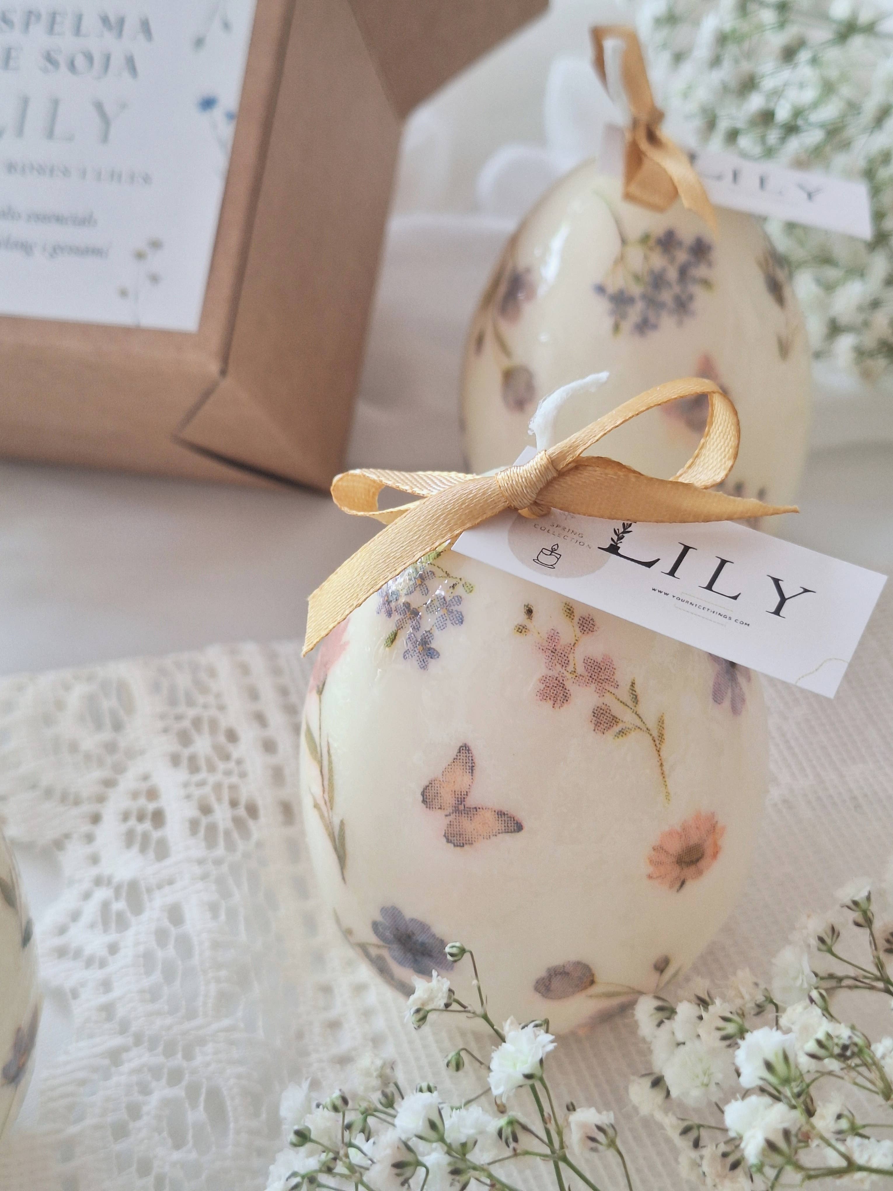 Your Nice Things - Candles - - Vendita all'ingrosso Candele regalo - Candela di soia effetto porcellana - Lily - uovo di Pasqua (rosa)4