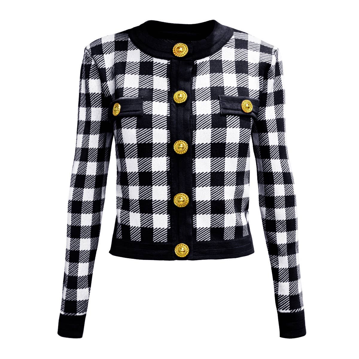 Productseeker - Wholesale Cardigan - Women's - JK071 Chic Plaid Cardigan Jacket - Autumn Essential0