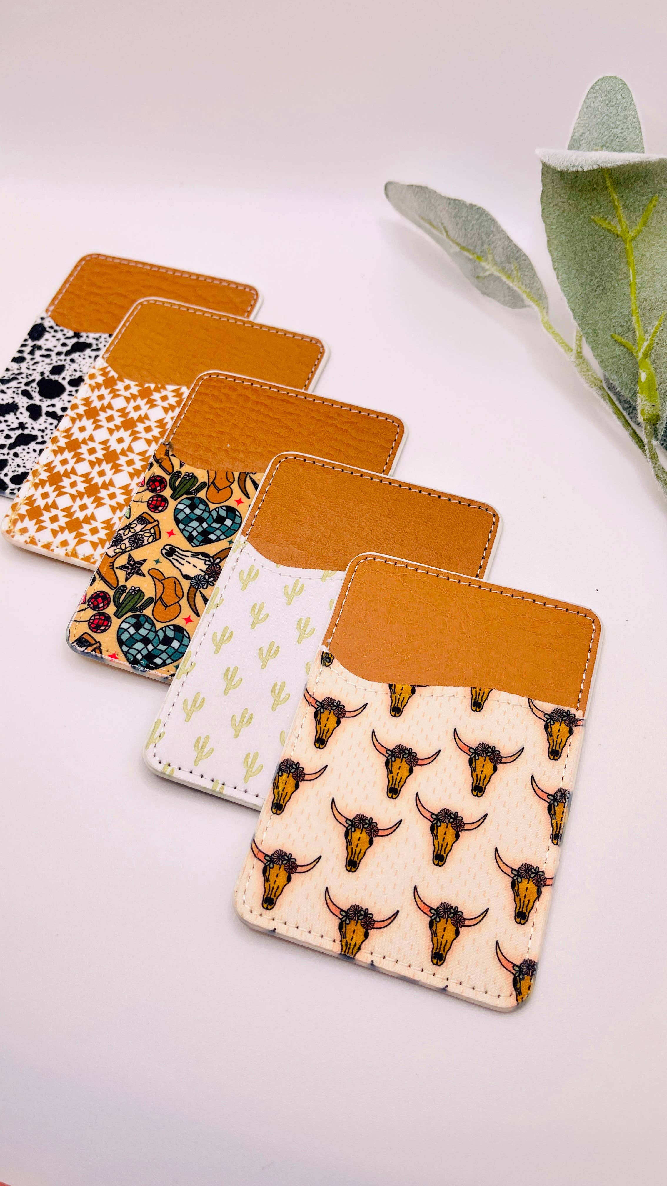 MarissaDDesigns - Wholesale Phone Wallet - Women's - Western Pattern Phone Wallet Card Holder , Cowhide Pattern5