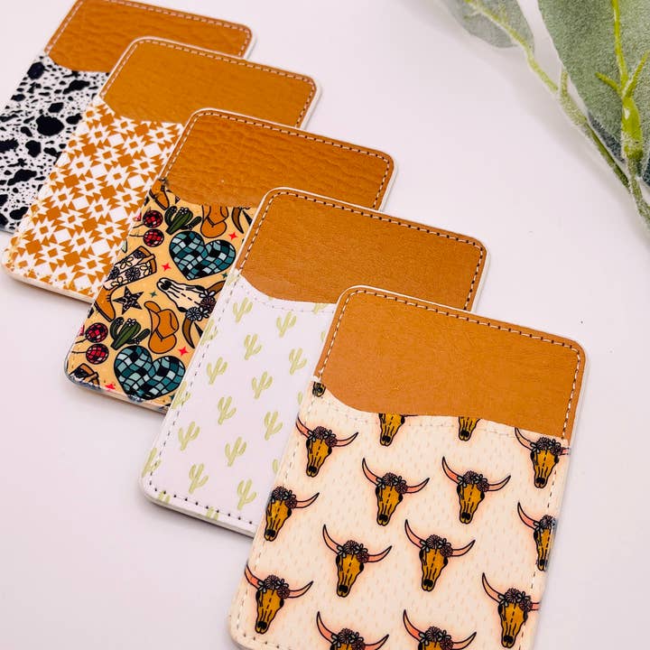 MarissaDDesigns - Wholesale Phone Wallet - Women's - Western Pattern Phone Wallet Card Holder , Cowhide Pattern5