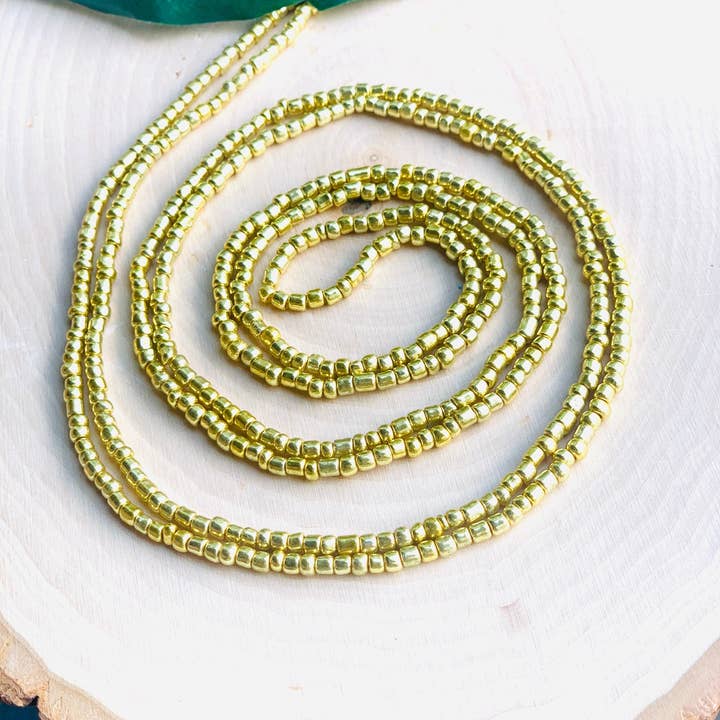 Gilt Traditional African Waist Beads for wholesale by Dianne Halyn